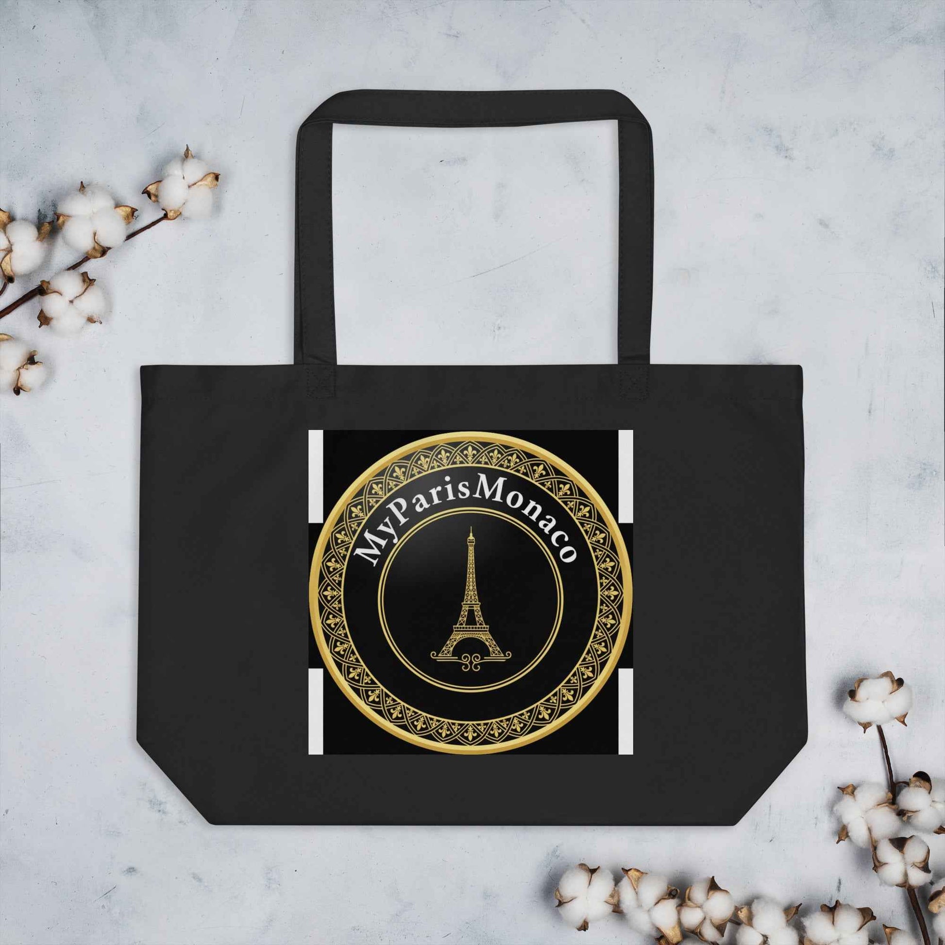 Grand tote bag en coton bio - MyParisMonaco