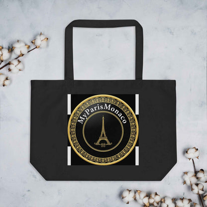 Grand tote bag en coton bio - MyParisMonaco