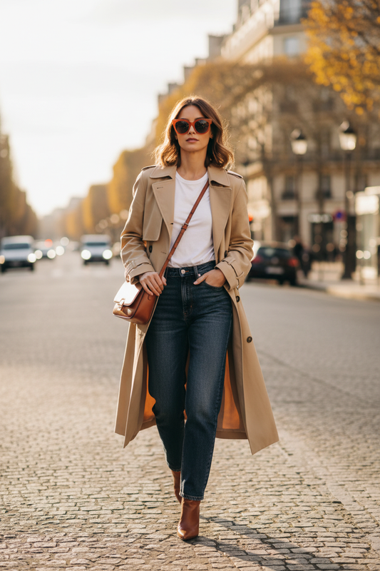 Lunettes de soleil orange style parisien