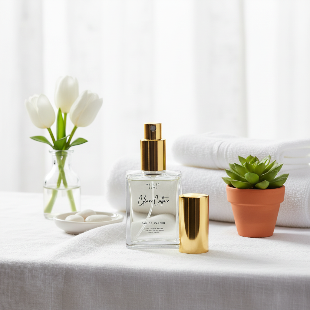 Parfum Wicked Good Clean Cotton avec arrière-plan