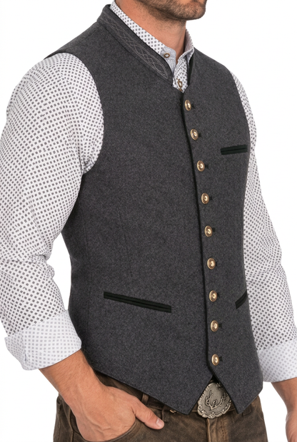 Restauration du gilet gris porté de trois quarts