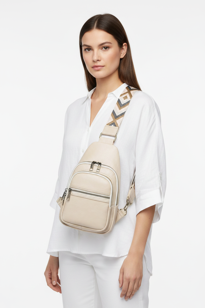 Sac bandoulière en cuir synthétique
