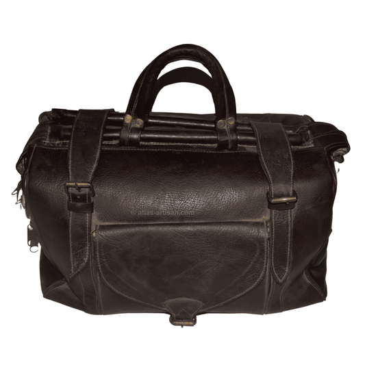 Sac de voyage vintage en cuir véritable MyParisMonaco