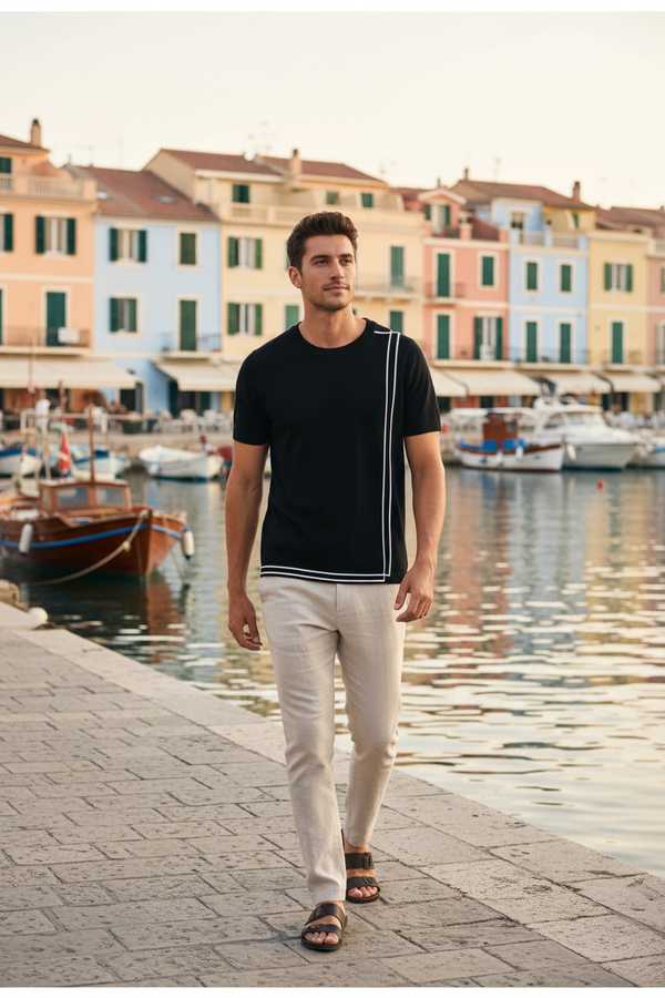 T-shirt col rond manches courtes