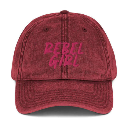 Casquette vintage rebel girl coton sergé