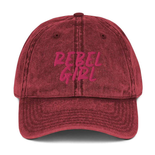 Casquette vintage rebel girl coton sergé