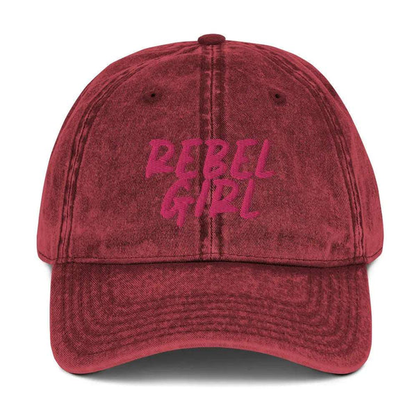 Casquette vintage rebel girl coton sergé