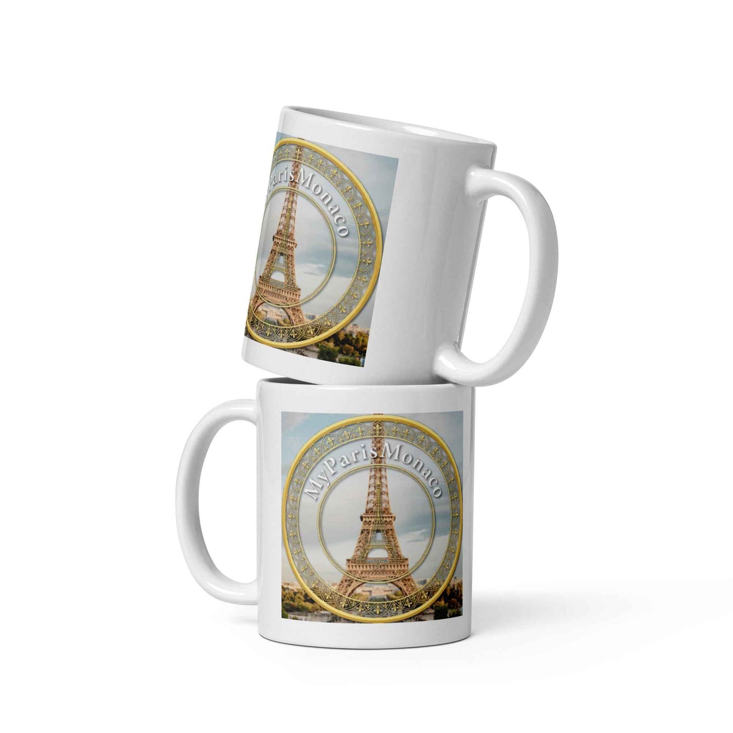 Mug blanc brillant - MyParisMonaco