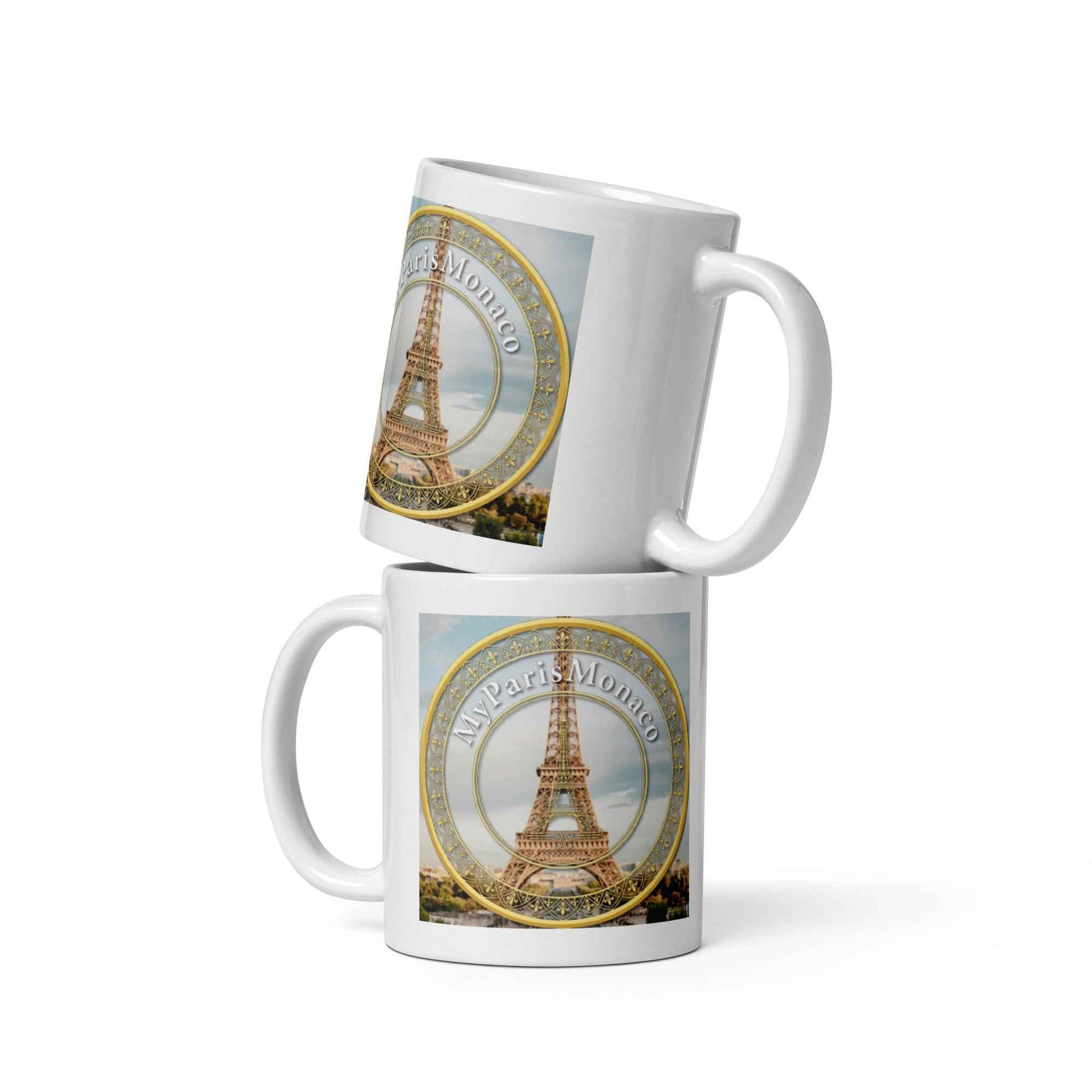 Mug blanc brillant - MyParisMonaco